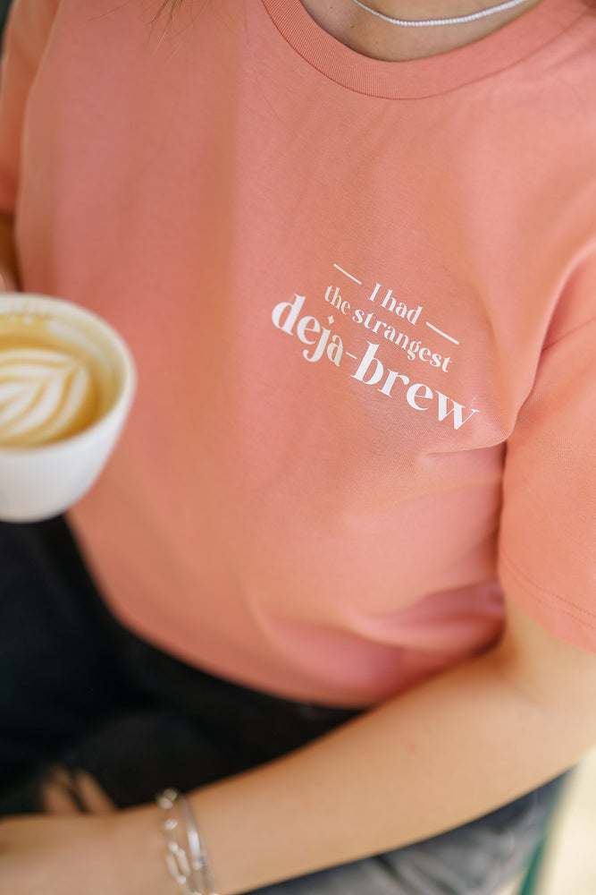 
                  
                    Load image into Gallery viewer, Tricou DEJA BREW:  Front Print
                  
                